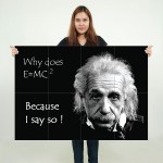 โปสเตอร์ ขนาดใหญ่ Einstein funny  ไอน์สไตน์ 