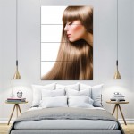 brown long hair- women hair Barber Haircuts Wall Art Poster