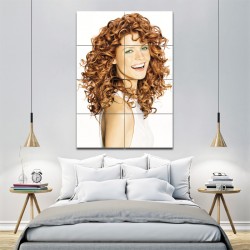 Long Curly Hair Styles Barber Haircuts Block Giant Wall Art Poster (P-1325)