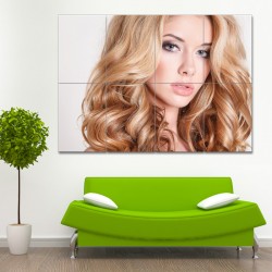 Long Wavy Hairstyle Barber Haircuts Block Giant Wall Art Poster (P-1329)