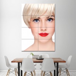 Short Straight Hairstyles Barber Haircuts Block Giant Wall Art Poster (P-1334)