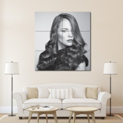 Long Wavy And Curly Hairstyles Barber Haircuts Block Giant Wall Art Poster (P-1335)