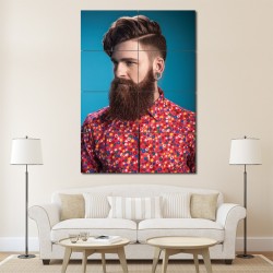 Modern Pompadour Haarschnitt Friseursalon Kunstdruck Riesenposter (P-1345)