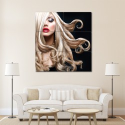 Long Wavy Hairstyles  Barber Haircuts Block Giant Wall Art Poster (P-1350)