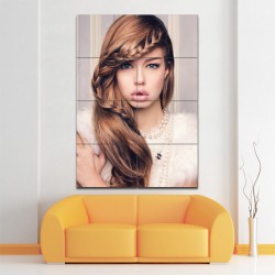 Cascading Braid Barber Haircuts Block Giant Wall Art Poster (P-1356)