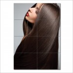 Damen lange Haare schnitte Friseursalon Riesenposter