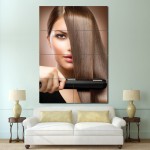 haare pflegen Friseursalon Wand-Kunstdruck Riesenposter