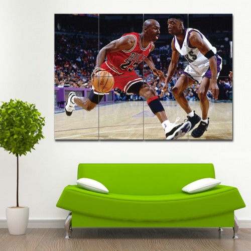 Michael Jordan Block Giant Wall Art Poster