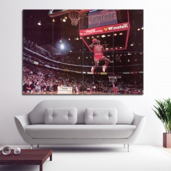 Michael Jordan Slam Dunk Contest Block Giant Wall Art Poster (P-1400)