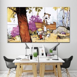 Calvin and Hobbes Sledding Block Giant Wall Art Poster (P-1409)