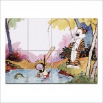 Calvin und Hobbes Angeln Wand-Kunstdruck Riesenposter