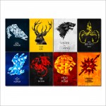 Game of Thrones-House Sigils Wand-Kunstdruck Riesenposter