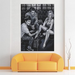 James Dean Audrey Hepburn and Marilyn Monroe Tattoo Block Giant Wall Art Poster (P-1429)