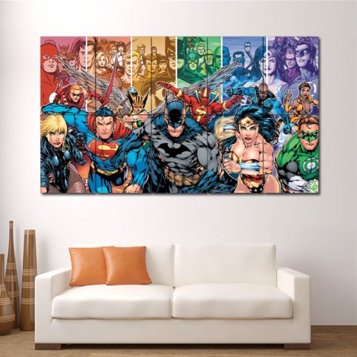 DC Comics Team Superheroes Block Giant Wall Art Poster