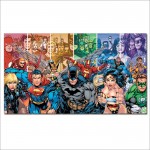 DC Comics Team Superheroes Block Giant Wall Art Poster