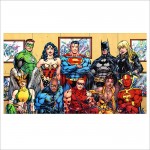 DC Comics Superheroes Block Giant Wall Art Poster