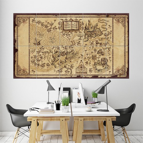 The Wizarding World of Harry Potter Map Giant Wall Art Poster