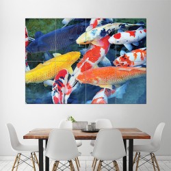 Koi Fish  Block Giant Wall Art Poster (P-1448)