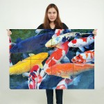 Koi Fish  Block Giant Wall Art Poster 