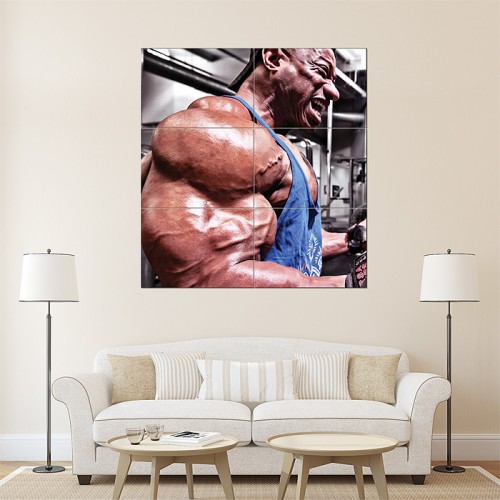 Dexter Jackson - biceps workout Block Giant Wall Art Poster