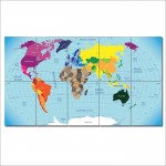 World Map  Block Giant Wall Art Poster 