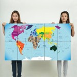 World Map  Block Giant Wall Art Poster 