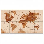 Vintage World Map  Block Giant Wall Art Poster