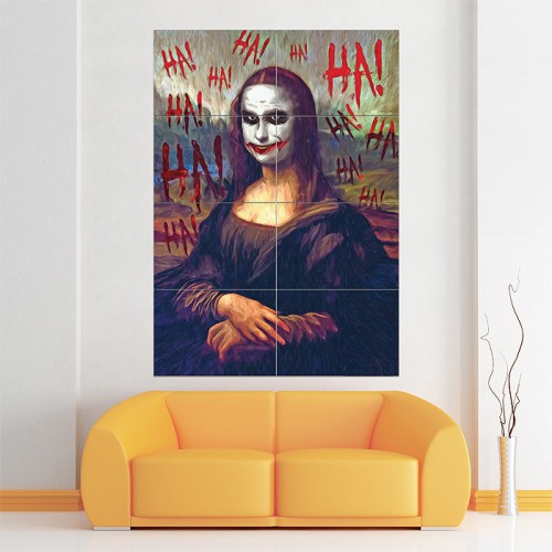 Joker Monalisa Block Giant Wall Art Poster