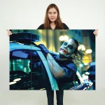 Joker on Police Car Block Giant Wall Art Poster 