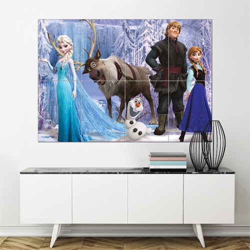 Frozen Characters Block Giant Wall Art Poster