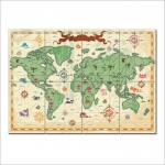 โปสเตอร์ ขนาดใหญ่ ภาพแผนที่โลก Nursery World Map