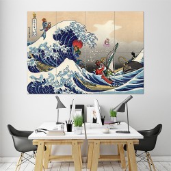 Great Wave on the Great Sea Zelda Block Giant Wall Art Poster (P-1487)