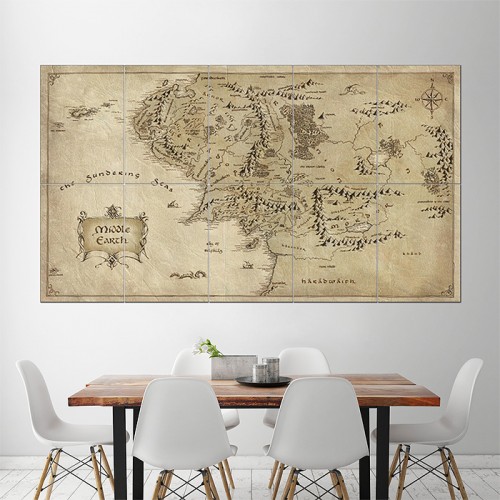 Map of Middle Earth - Lord of the Rings Giant Wall Art Poster 