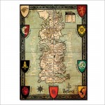 Game of thrones Map Seven Kingdoms of Westeros Giant Wall Art Poster 