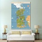 Game Of Thrones Westeros Map Block Giant Wall Art Poster 