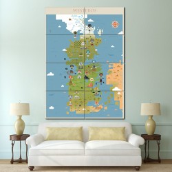 Game Of Thrones Westeros Map Block Giant Wall Art Poster (P-1497)