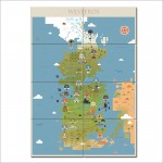 Game Of Thrones Westeros Map Block Giant Wall Art Poster 