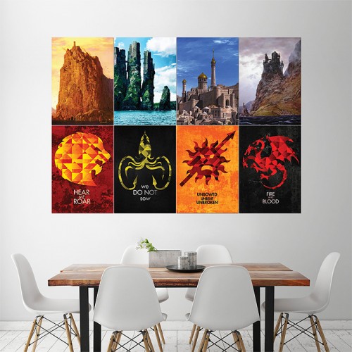 Game of Thrones Sigils Castles #1 Kunstdruck Riesenposter