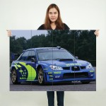 Subaru Impreza Rally Wand-Kunstdruck Riesenposter