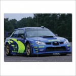 Subaru Impreza Rally Wand-Kunstdruck Riesenposter