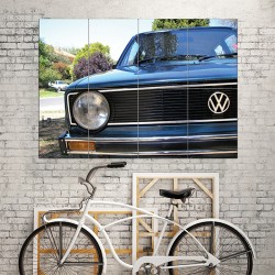 VW Golf MK1 Front Grill Classic Car Block Giant Wall Art Poster (P-1522)