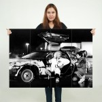 Back to The Future Doc Brown DeLorean Giant Wall Art Poster