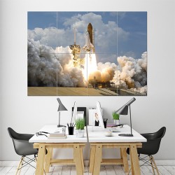 NASA Spaceship taking off  Block Giant Wall Art Poster (P-1535)