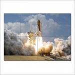 NASA spaceship taking off Block Giant Wall Art Poster 