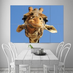 Giraffe Close Up Animal Block Giant Wall Art Poster (P-1538)