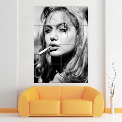 Angelina Jolie Blonde Smoking Block Giant Wall Art Poster (P-1542)