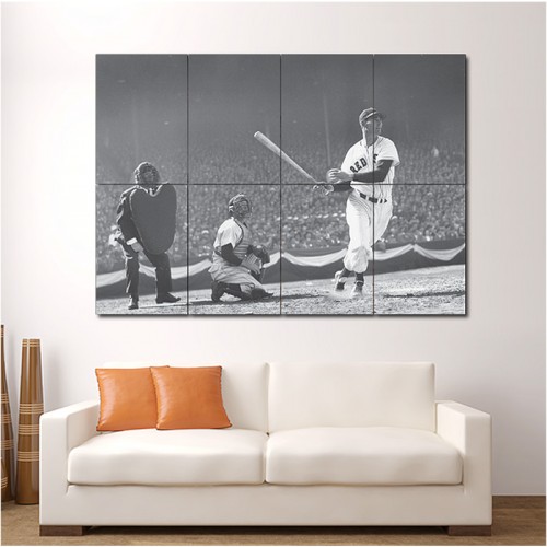 Ted Williams Baseball Block Giant Wall Art Poster