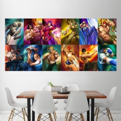 Street Fighter Characters Wand-Kunstdruck Riesenposter (P-1551)