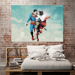 Superman and Lois Lane Block Giant Wall Art Poster (P-1554)