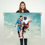 Superman and Lois Lane Block Giant Wall Art Poster